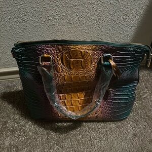 Multicolor Crocodile Embossed Women's Bag